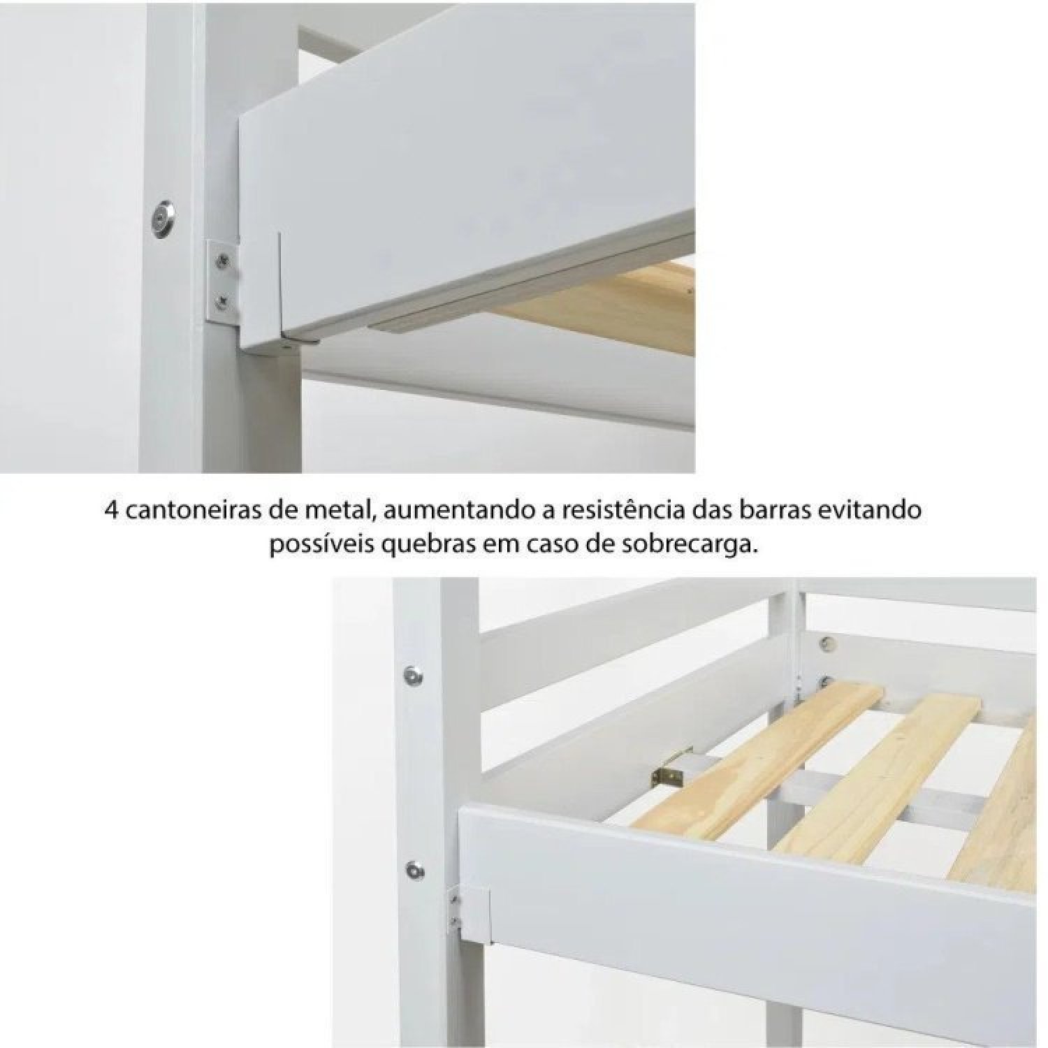 Cama Infantil Prime Alta II com Escorregador e Telhado Lua Casatema - 7