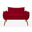 Ver imagem 3 de Kit 2 Poltronas + Namoradeira + Puff Opala Decorativa Balaqui Vermelho