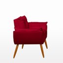 Ver imagem 6 de Kit 2 Poltronas + Namoradeira + Puff Opala Decorativa Balaqui Vermelho