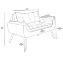 Ver mais imagens de Kit 2 Poltronas + Namoradeira + Puff Opala Decorativa Balaqui Vermelho