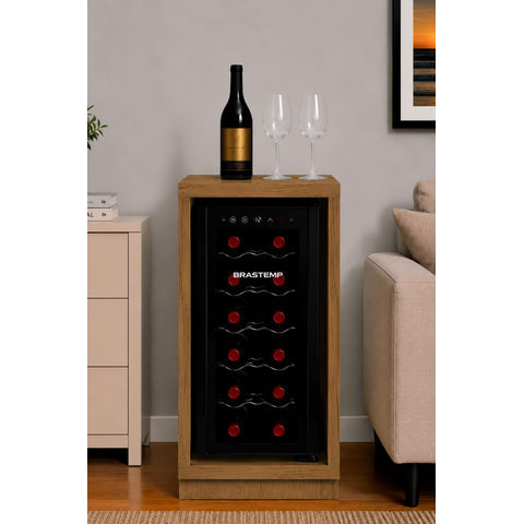 Barzinho Bancada para Embutir Adega Refrigerada Vinho Mdf