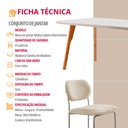 Ver imagem 6 de Conjunto Sala de Jantar Mesa Malta 120cm Tampo Laqueado Vidro Canto Moeda e 4 Cadeiras Marchezine