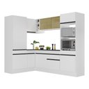 Ver imagem 1 de Armário De Cozinha Completa De Canto V2084 Branco/Preto