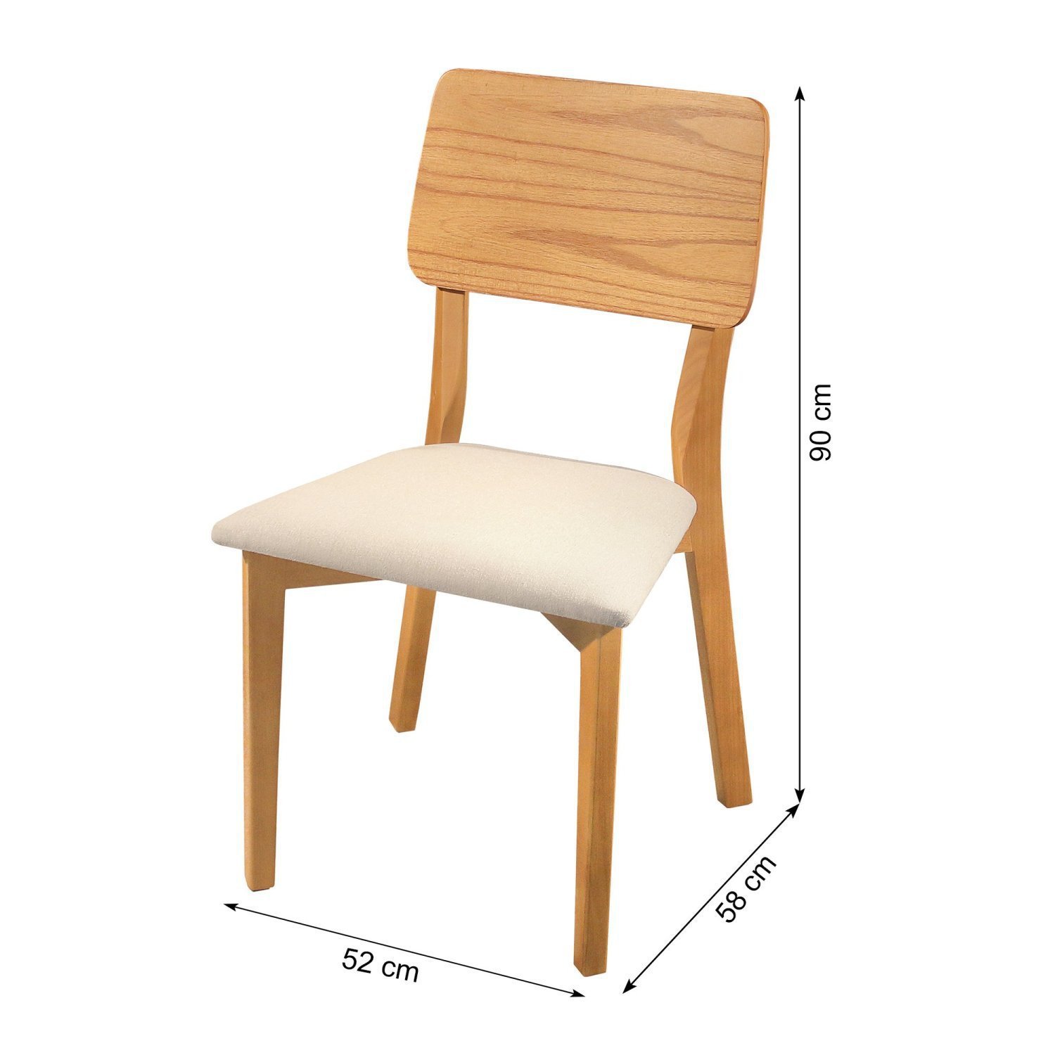 Conjunto Sala de Jantar Mesa 180cm com 6 Cadeiras Rubi  - 4