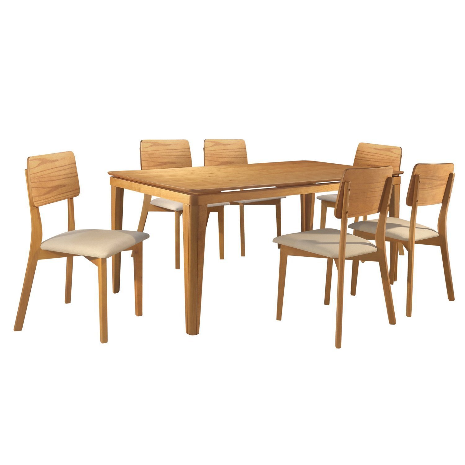 Conjunto Sala de Jantar Mesa 180cm com 6 Cadeiras Rubi  - 2