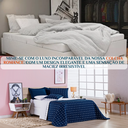 Ver imagem 4 de Conjunto Cama King Size Colcha Romance 200 Fios Super Elegante Petit Poá:marinho