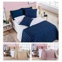 Ver mais imagens de Conjunto Cama King Size Colcha Romance 200 Fios Super Elegante Petit Poá:marinho