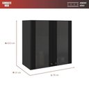 Ver imagem 3 de Armário Aéreo 70cm 2 Portas com Vidro Vollare Fiorello Preto