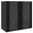 Ver imagem 2 de Armário Aéreo 70cm 2 Portas com Vidro Vollare Fiorello Preto