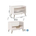 Ver imagem 4 de Quarto Infantil Completo Topazio Guarda Roupa Comoda e Berço Branco - Peternella