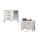 Ver imagem 3 de Quarto Infantil Completo Topazio Guarda Roupa Comoda e Berço Branco - Peternella