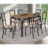 Conjunto Sala de Jantar Mesa Copenhague 136cm 6 Cadeiras Monterrey  - 1