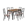 Conjunto Sala de Jantar Mesa Copenhague 136cm 6 Cadeiras Monterrey  - 2