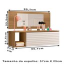 Ver imagem 6 de Penteadeira Suspensa com Espelho 8400 Nature Branco Plla Nature Branco