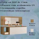 Ver imagem 4 de Penteadeira Suspensa com Espelho 8400 Nature Branco Plla Nature Branco