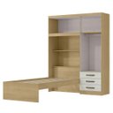 Ver imagem 5 de Roupeiro com Cama Lisboa 4 Portas - Castanho/off White
