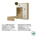 Ver imagem 3 de Roupeiro com Cama Lisboa 4 Portas - Castanho/off White