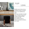 Kit 2 Puff Redondo Luxo Pés em Madeira Luna Veludo Moderno Conforto Penteadeira Cor Preto - 4