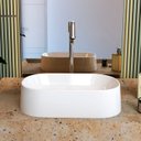 Ver imagem 6 de Cuba Pia de Apoio para Banheiro Oval 43cm Hera C08 Branco - Mpozenato
