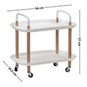 Ver imagem 3 de Carrinho Organizador Multiuso 2 Prateleiras - Praticidade e Mobilidade