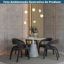 Ver imagem 5 de Kit 2 Cadeiras Genova Fratini Revestimento Estofado em PU Preto e Estrutura em Aço Carbono