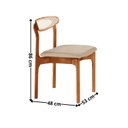Ver imagem 4 de Conjunto de Mesa Jantar Ello Tampo 240cm Barril Laminado e 8 Cadeiras Mônaco Premium Natural Linho Off/Imbuia Natural/Cinamomo Marrom