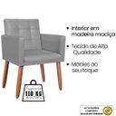 Ver imagem 4 de Poltrona Decorativa Tecido Corano Pés Palito para Recepção Clinica Base Reforçada