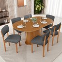 Ver imagem 2 de Kit 02 Cadeiras para Sala de Jantar Cozinha Living Estofada Dara L02 Linho Cinza Escuro - Lyam Decor