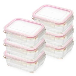 Kit Potes Herméticos De Vidro Marmita P Tampa Trava 6 Peças - 1