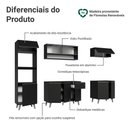 Ver imagem 4 de Armário de Cozinha Completa 260 cm Preto Nice Madesa 02