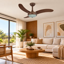 Ver imagem 7 de Ventilador de Teto Infinity Lux 2003 Marrom com 3 Pás MDF Tabaco com Controle
