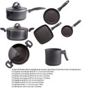 Ver imagem 2 de Jogo de Panelas Ceramic Life Smart Plus Cinza 8 Peças - Brinox 4791/115