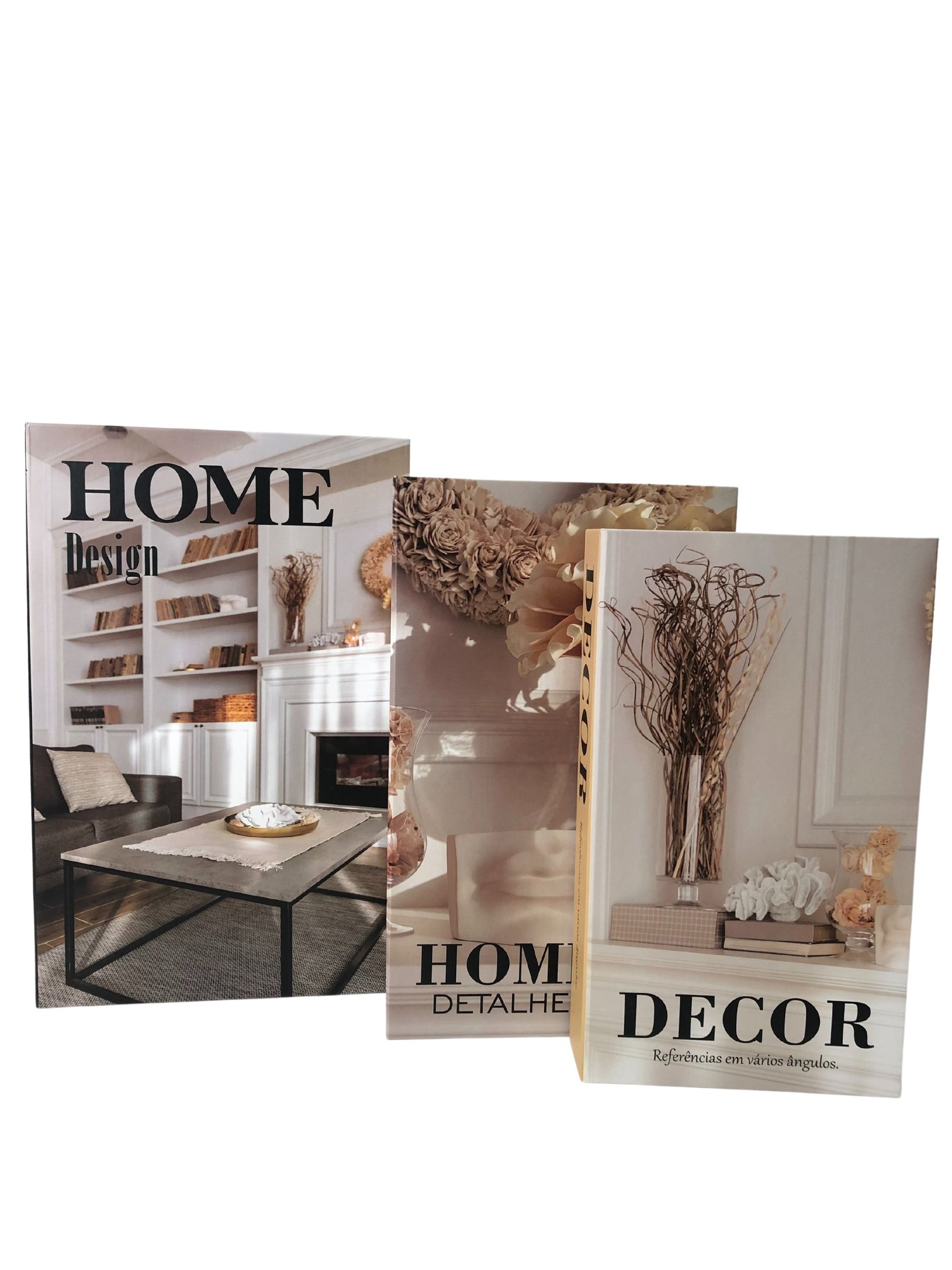Caixa Livro Porta Objetos Decorativo Kit com 03 peças Home Design Preto - 1