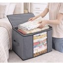 Ver imagem 7 de Organizador de Roupas Grande com Ziper Alca Multiuso TNT Edredom Toalha Closet Armario Pratico Resis
