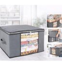 Ver imagem 5 de Organizador de Roupas Grande com Ziper Alca Multiuso TNT Edredom Toalha Closet Armario Pratico Resis