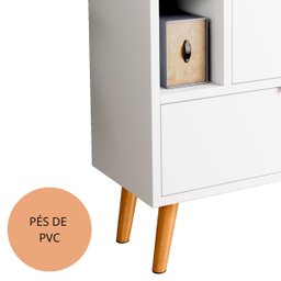 Sapateira Classic com Uma Gaveta Duas Portas e Pés Palitos - Jm3 Móveis:branco - 5