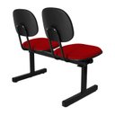 Ver mais imagens de Kit 2 Cadeiras Escritório Longarinas de 2 Lugares Ecoflex