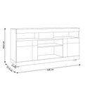 Ver imagem 5 de Rack para Sala de Estar TV 47 pol com Rodízios Raya C04 Freijó Off White - Lyam Decor