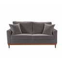 Ver imagem 2 de Sofa 2 Lugares Living 1,88 m Base de Madeira México:Veludo Chumbo