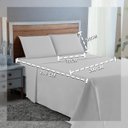 Ver imagem 2 de Kit Roupa Cama Casal 100% Algodão 4 Peças Percal 300 Fios Hotel Pousada:branco