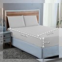 Ver imagem 3 de Kit Roupa Cama Casal 100% Algodão 4 Peças Percal 300 Fios Hotel Pousada:branco