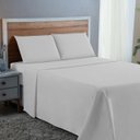 Ver imagem 1 de Kit Roupa Cama Casal 100% Algodão 4 Peças Percal 300 Fios Hotel Pousada:branco