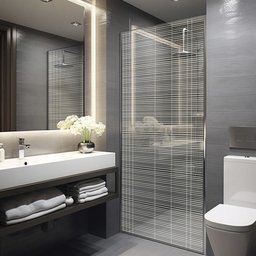 Pelicula Adesiva Vidro Residencial Linhas Branco e Cinza - 2