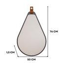 Ver imagem 3 de Espelheira Para Banheiro Alça em Couro Gota Espresso Móveis