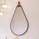 Ver imagem 1 de Espelheira para Banheiro Alça em Couro Gota Espresso Móveis Cinza/Titanium