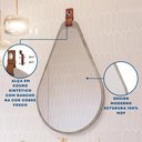 Ver imagem 4 de Espelheira Para Banheiro Alça em Couro Gota Espresso Móveis