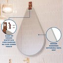 Ver imagem 4 de Espelheira Para Banheiro Alça em Couro Gota Espresso Móveis