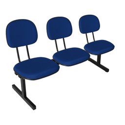 Kit 2 Cadeiras Escritório Longarinas de 3 Lugares Ecoflex - 8