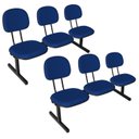 Ver imagem 1 de Kit 2 Cadeiras Escritório Longarinas de 3 Lugares Ecoflex