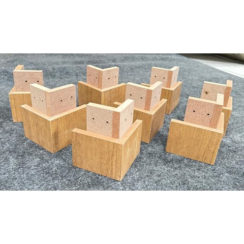 Kit C/8 Pes de Madeira Cinamomo P/ Guarda-roupa